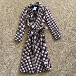 Brand new with tags H&M checkered coat size XS